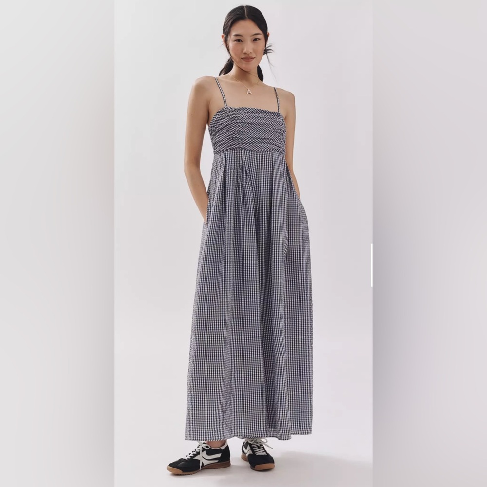 Hutch Gingham The Mabel Jumpsuit- Classic Navy and White Gingham jumpsuit- NWOT